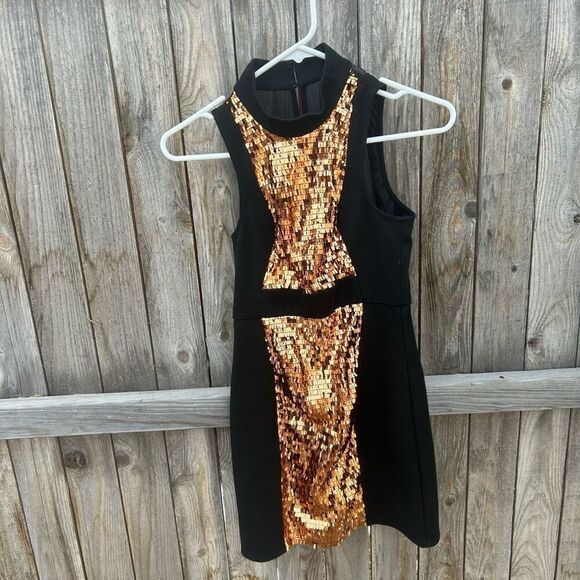 Sequin dress sleeveless mini size 0 - Picture 1 of 10